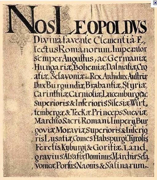 Diploma Leopoldinum — carska povelja iz 1690. godine