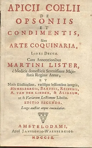 Naslovna strana izdanja Apicijeve kuvarske knjige iz 1709. godine
