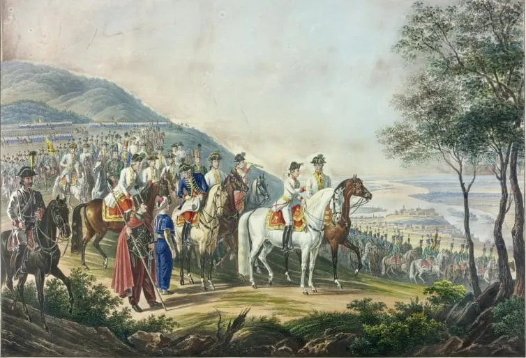 Opsada Beograda 1789. godine, prikaz austrijske vojske pod komandom maršala Laudona