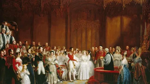Venčanje kraljice Viktorije i princa Alberta 1840. godine, slika Džordža Hejtera