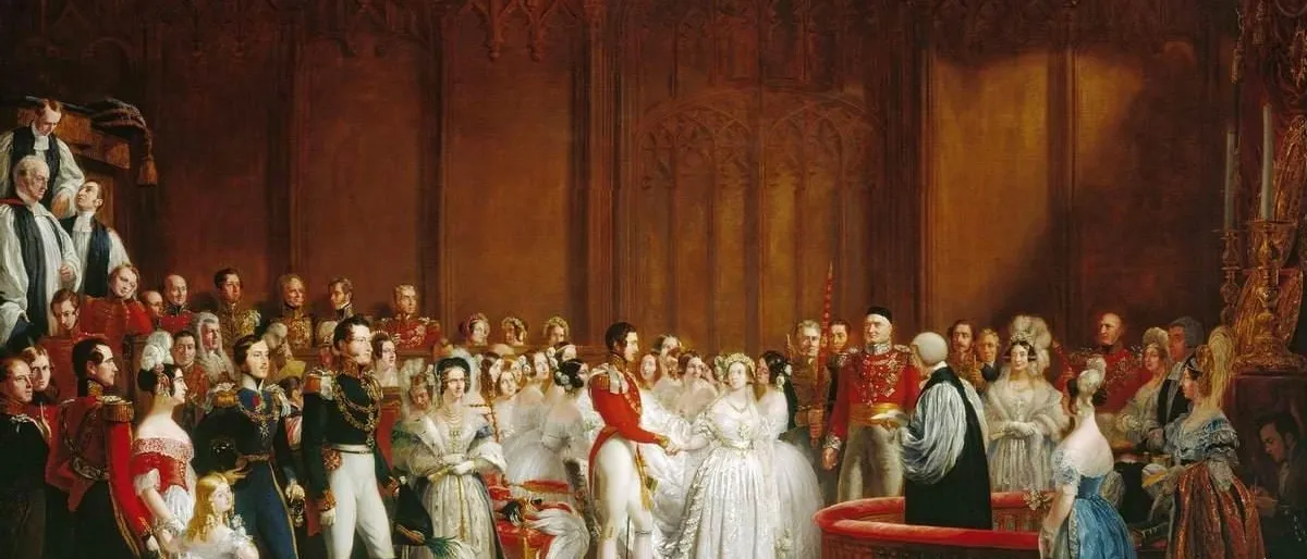 Venčanje kraljice Viktorije i princa Alberta 1840. godine, slika Džordža Hejtera