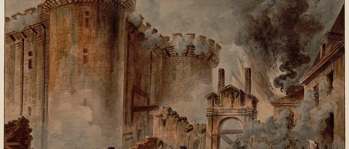 Juriš na Bastilju 14. jula 1789. godine, akvarel Žan-Pjera Uela