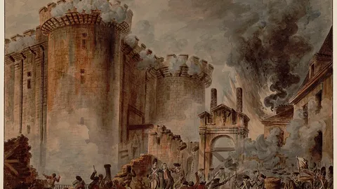 Juriš na Bastilju 14. jula 1789. godine, akvarel Žan-Pjera Uela