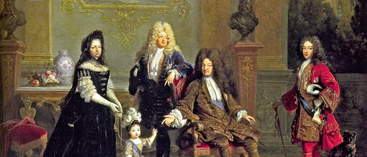 Luj XIV sa naslednicima, slika iz oko 1710. godine, pripisana Nikoli de Laržijeru