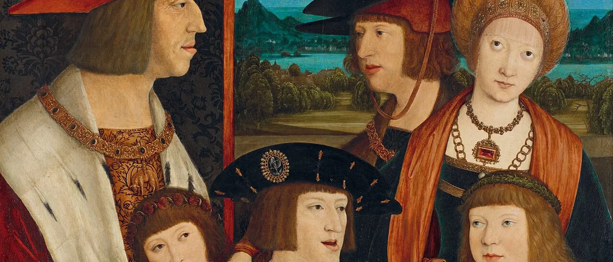 Car Maksimilijan I sa porodicom, slika Bernharda Štrigela iz oko 1516. godine