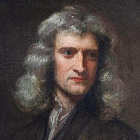 Portret Isaka Njutna, rad Godfrija Nelera
