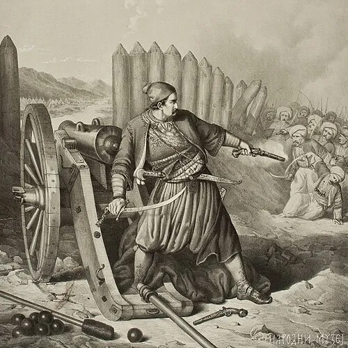 „Junaštvo Rajića“ — litografija Anastasa Jovanovića (1848)